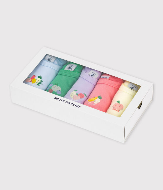 Confezione da 5 body manica corta frutta bebè femmina variante 1