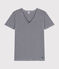 T-shirt L'Iconique scollo a V in cotone a righe donna blu SMOKING/bianco MARSHMALLOW