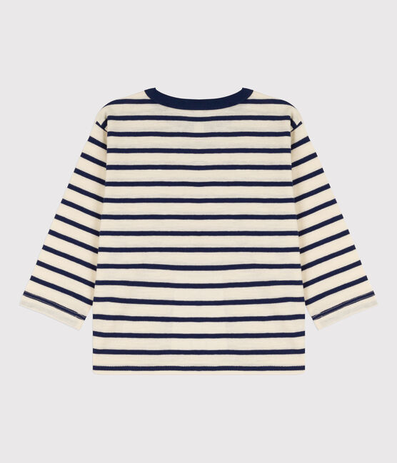 T-shirt maniche lunghe bebè in cotone bianco AVALANCHE/ MEDIEVAL