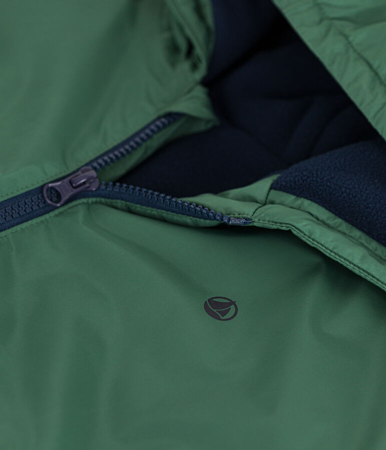 Giacca a vento calda da bambino verde CROCO