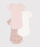 Set di 3 body a maniche corte in cotone a fiori neonato variante 1