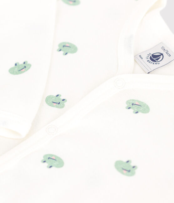 Pigiama in cotone con rane neonato bianco MARSHMALLOW/bianco MULTICO