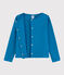 Cardigan in cotone bambina blu MYKONOS