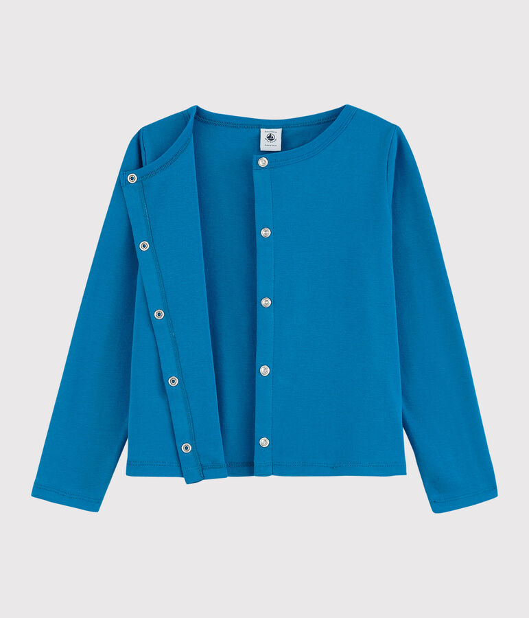 Cardigan in cotone bambina blu