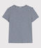 T-shirt LE DROIT girocollo in cotone donna blu MEDIEVAL/bianco MARSHMALLOW