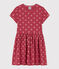 Abito bambina in cotone stampato rosa PAPI/beige AVALANCHE