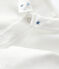 Body bebè maschio con colletto in cotone biologico bianco MARSHMALLOW
