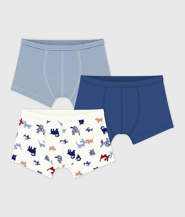 Set di boxer in cotone con stampa in vita di cani bambino multicolore