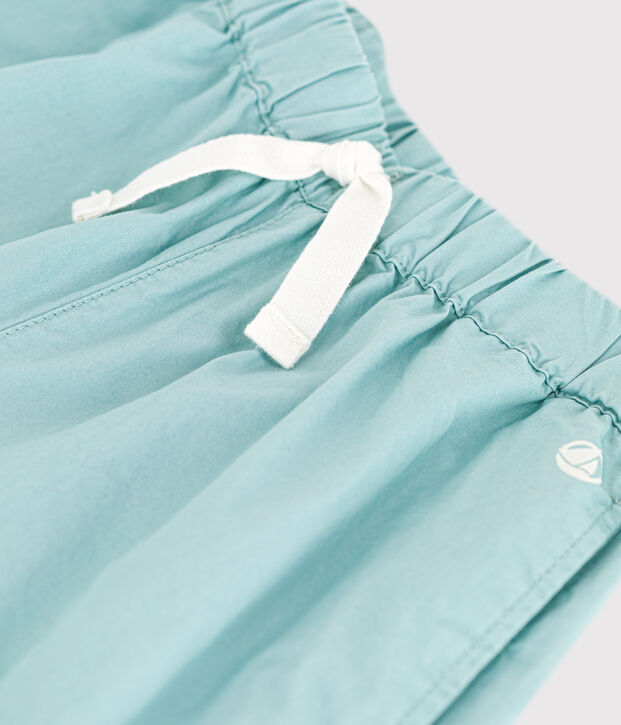 Pantaloni ampi in serge di cotone bambino verde