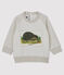 Felpa da neonato Petit Bateau x Deyrolle bianco MARSHMALLOW/ MONTELIMAR