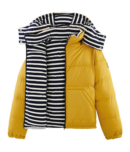 Piumino reversibile beige COQUILLE/blu SMOKING/ MULTICO