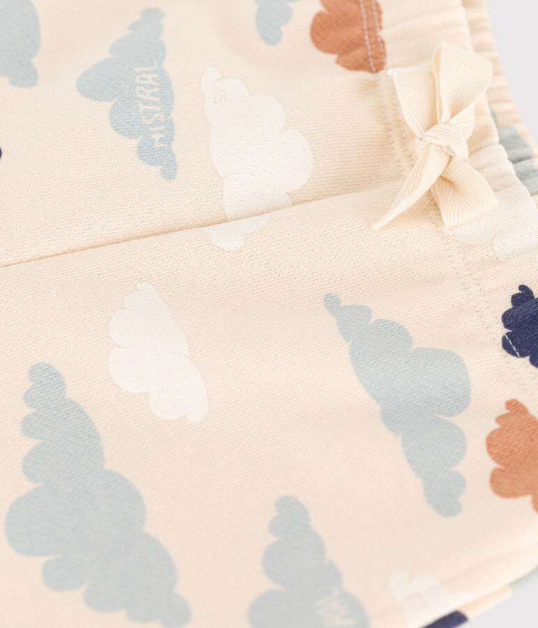 Pantaloni beb&egrave; felpati fantasia bianco AVALANCHE/ MULTICO