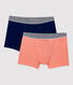 Confezione da 2 boxer ragazzo in cotone ed elastam