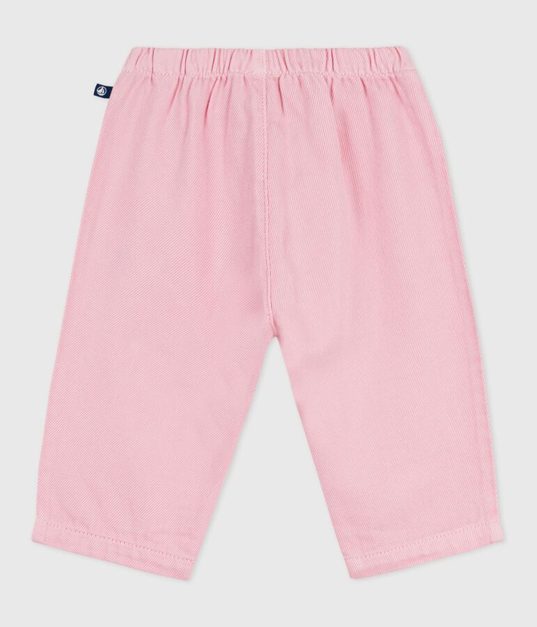 Pantaloni in morbido cotone tinta unita neonato rosa MARQUISE