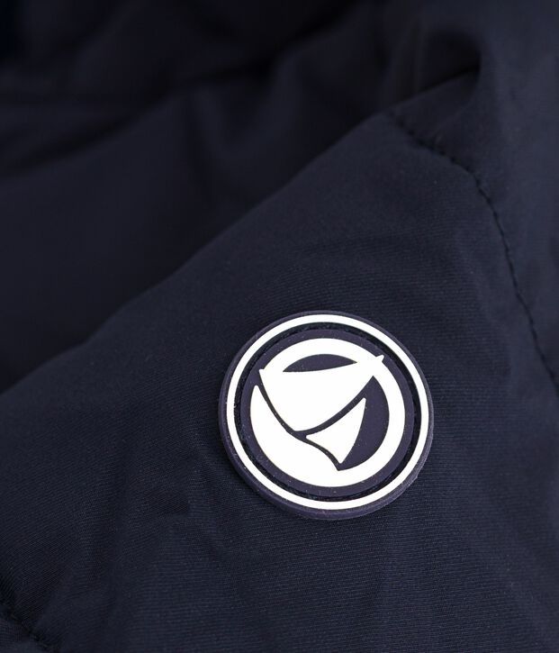 Piumino in poliestere tinta unita neonato blu