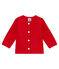 Cardigan in tubique trapuntato neonata rosso TERKUIT