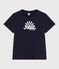 T-shirt donna Le Droit in cotone tinta unita blu SMOKING