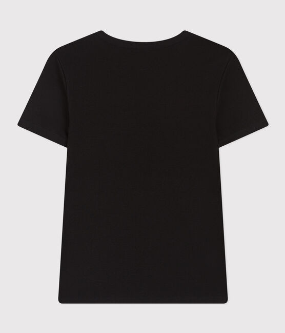 T-shirt L'ICONIQUE girocollo in cotone donna nero NOIR