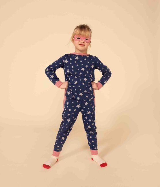 Pigiama travestimento fosforescente con maschera bambino unisex in cotone INCOGNITO/ MARSHMALLOW