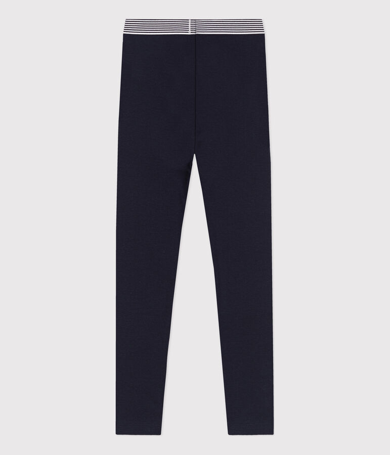 Jeggings bambina in cotone stretch blu