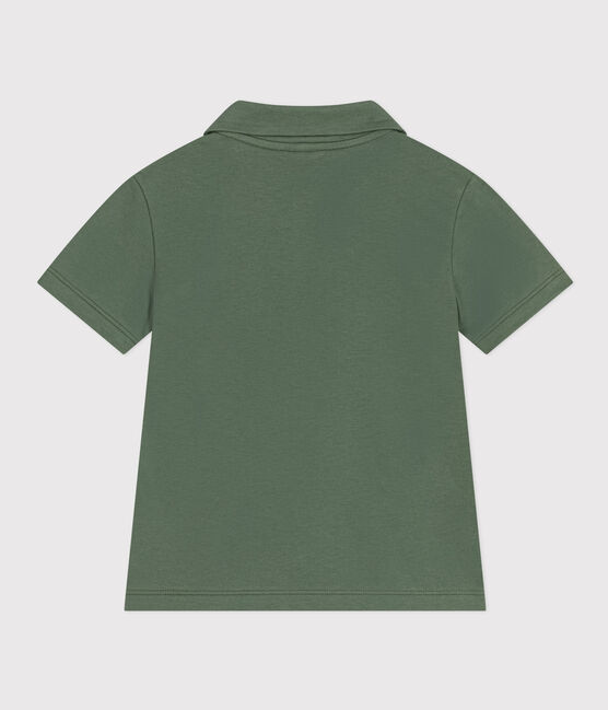 Polo a maniche corte in cotone bambino verde CROCO
