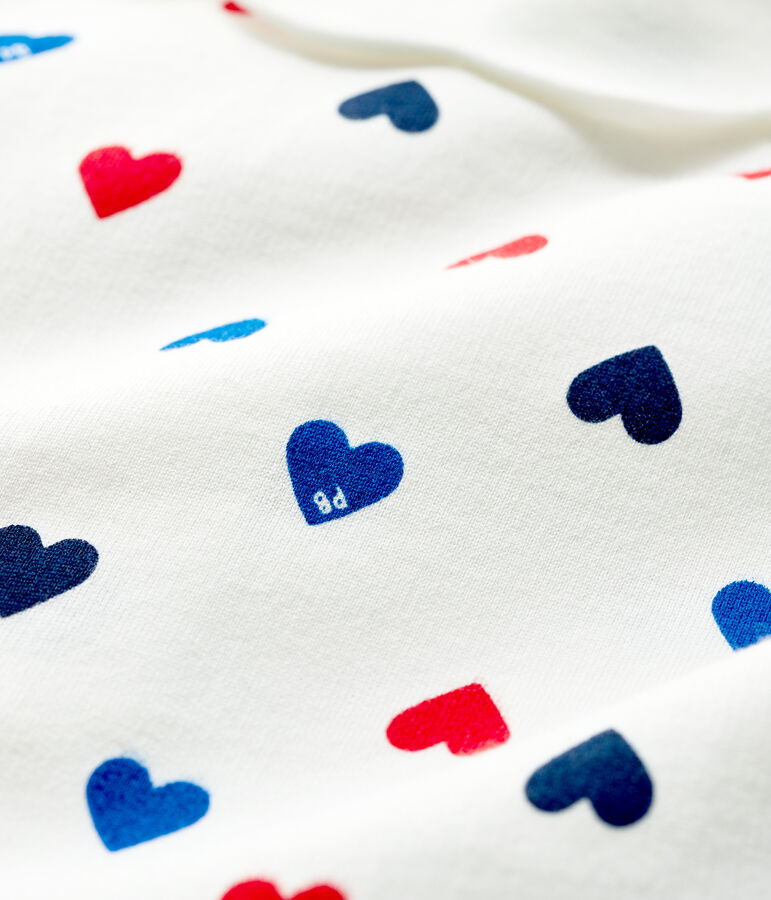 Abito a maniche lunghe da neonata bianco/multicolore