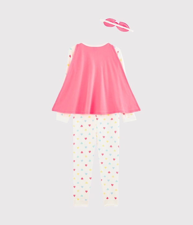 Tutina travestimento con Maschera da bambina bianco/multicolore