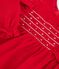 Tutina corta in ciniglia con smock e volant neonata rosso TERKUIT