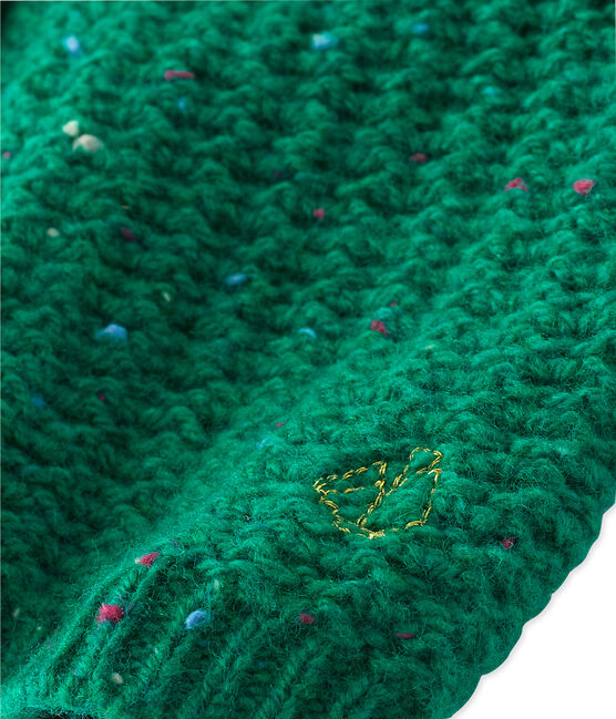 Cardigan per bebé femmina in misto lana verde GAZON