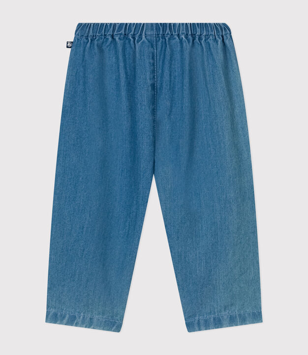 Pantaloni in denim leggero per beb&egrave; blu