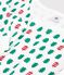 Pigiama in cotone con stampa di abeti donna bianco/multicolore