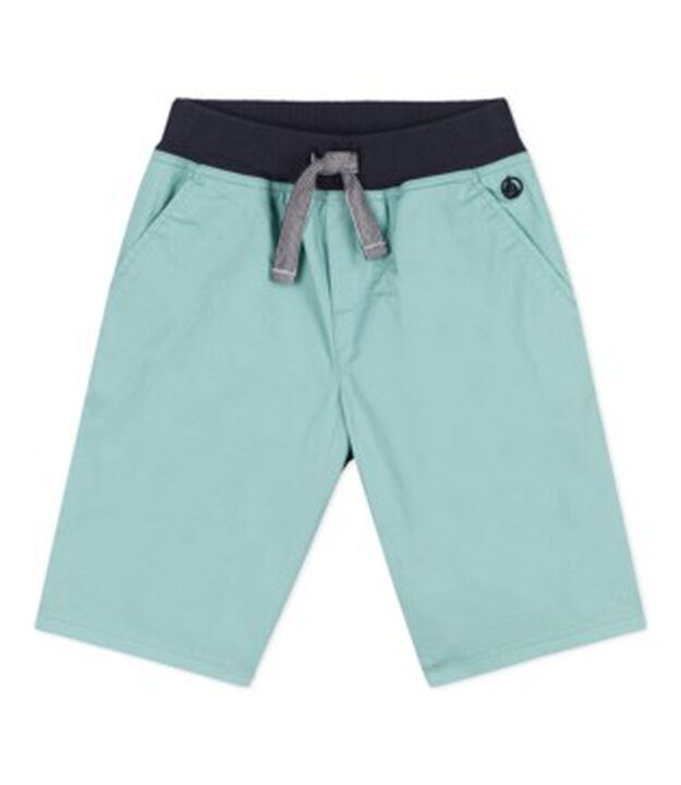 Bermuda in serge di cotone bambino verde