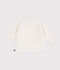 Cardigan unisex per neonati in cotone tinta unita bianco