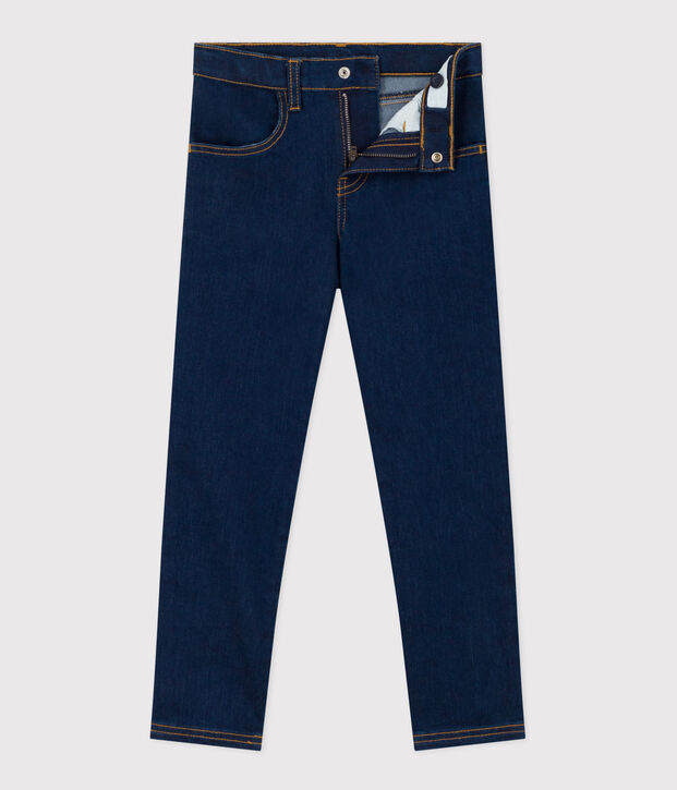 Pantaloni slim in denim bambina blu