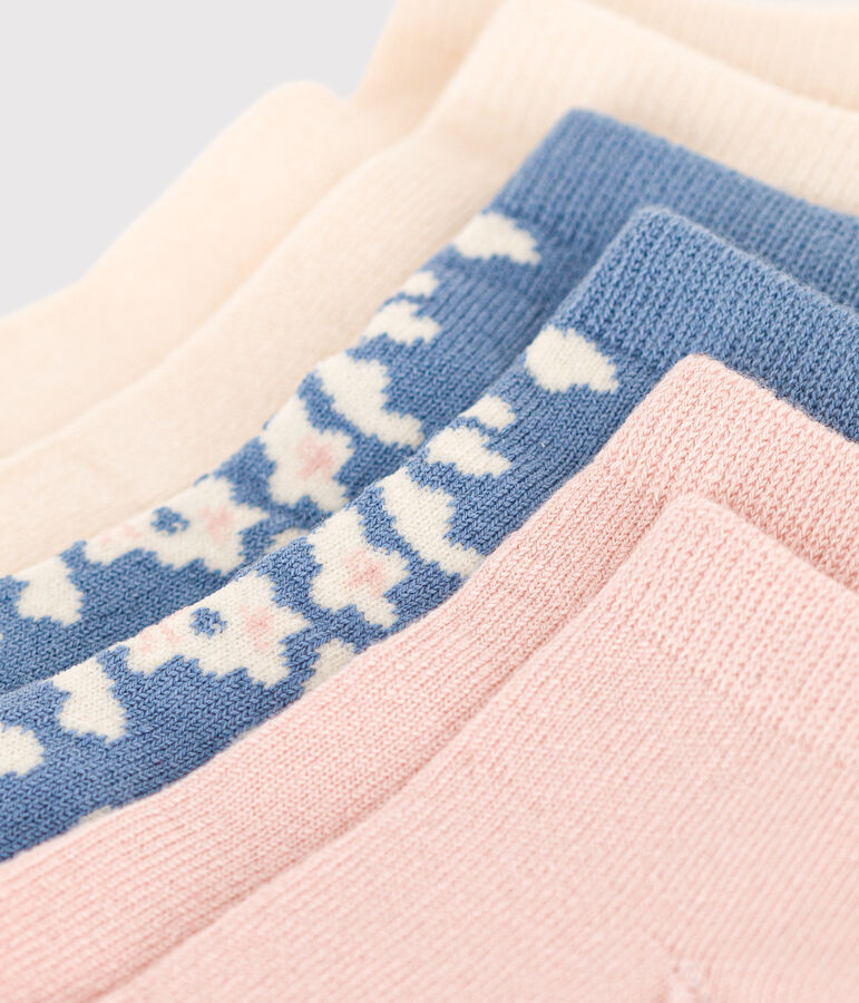 3 paia di calzini bambino in cotone a fiori variante 1