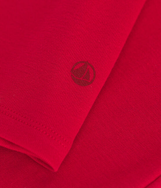 T-shirt donna L'Iconique in cotone con collo a lupetto rosso CORRIDA