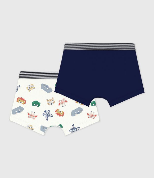 Set di boxer in cotone con stampa di maschere bambino multicolore