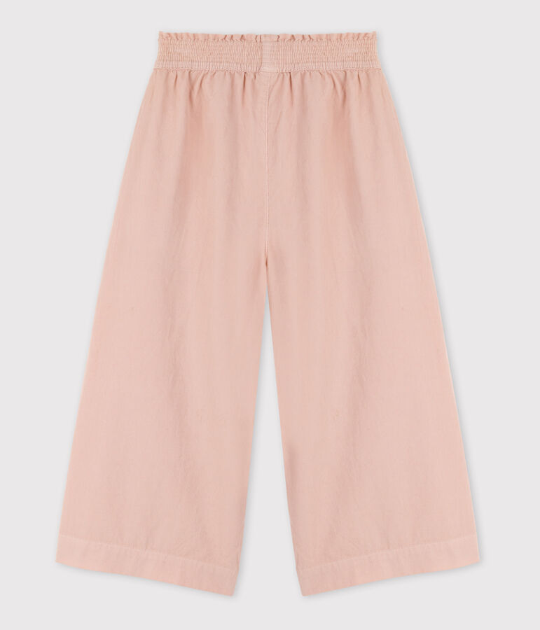 Pantaloni in velluto fine bambina rosa