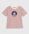 T-shirt maniche corte con stampa bambino rosso MILK/ AMARANTE