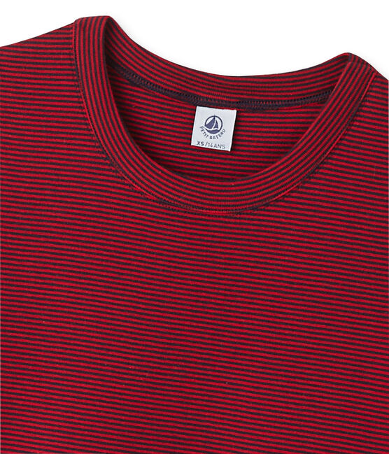 T-shirt donna millerighe blu SMOKING/rosso MARS