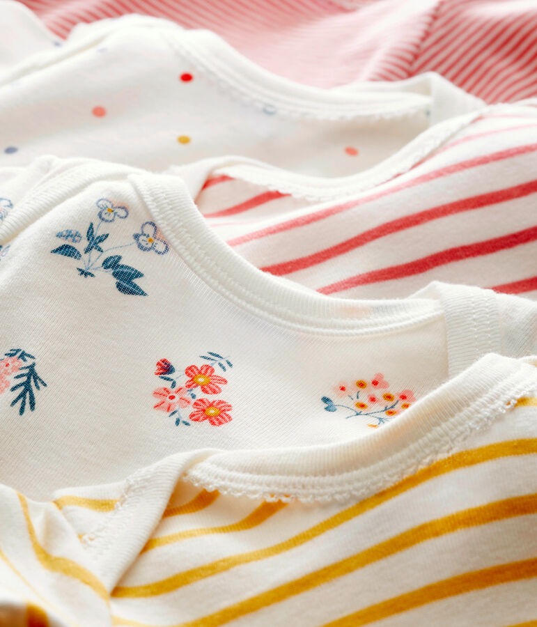 Lotto di 5 bodies a maniche lunghe per beb&eacute; femmina multicolore