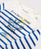 Marinière bebè femmina/maschio Serge Bloch bianco MARSHMALLOW/blu PERSE