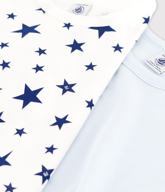 Confezione da 2 t-shirt manica corta stelle bambino in cotone variante 1