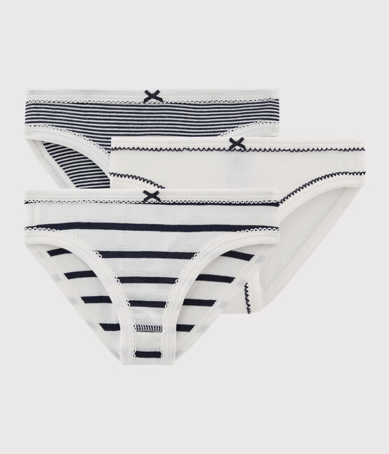 Confezione da 3 slip a righe bambina variante 1