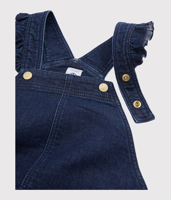 Abito salopette bambina blu DENIM BLEU FONCE