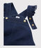 Abito salopette bambina blu DENIM BLEU FONCE