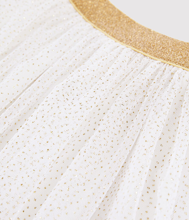 Gonna in tulle bambina bianco/giallo