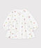 Abito bebè in tubique biologico fantasia floreale bianco MARSHMALLOW/bianco MULTICO