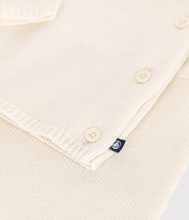 Set di 2 pezzi in maglia neonato bianco/rosso