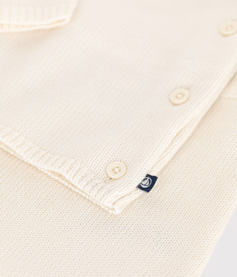 Set di 2 pezzi in maglia neonato bianco/rosso